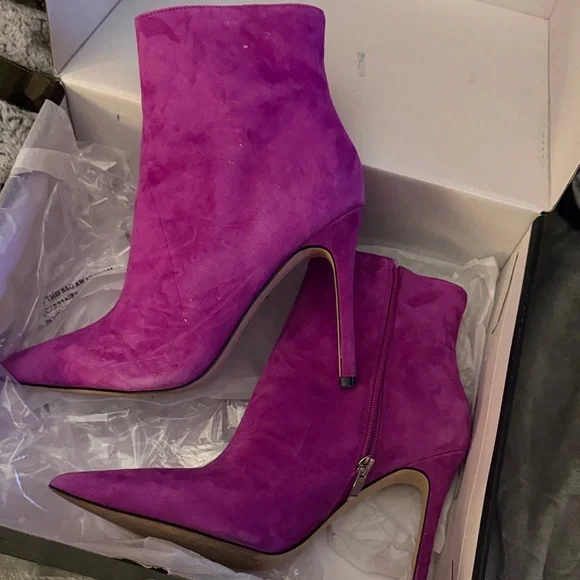 Nine West Fuchsia Heeled Boots - Picture 2 of 5